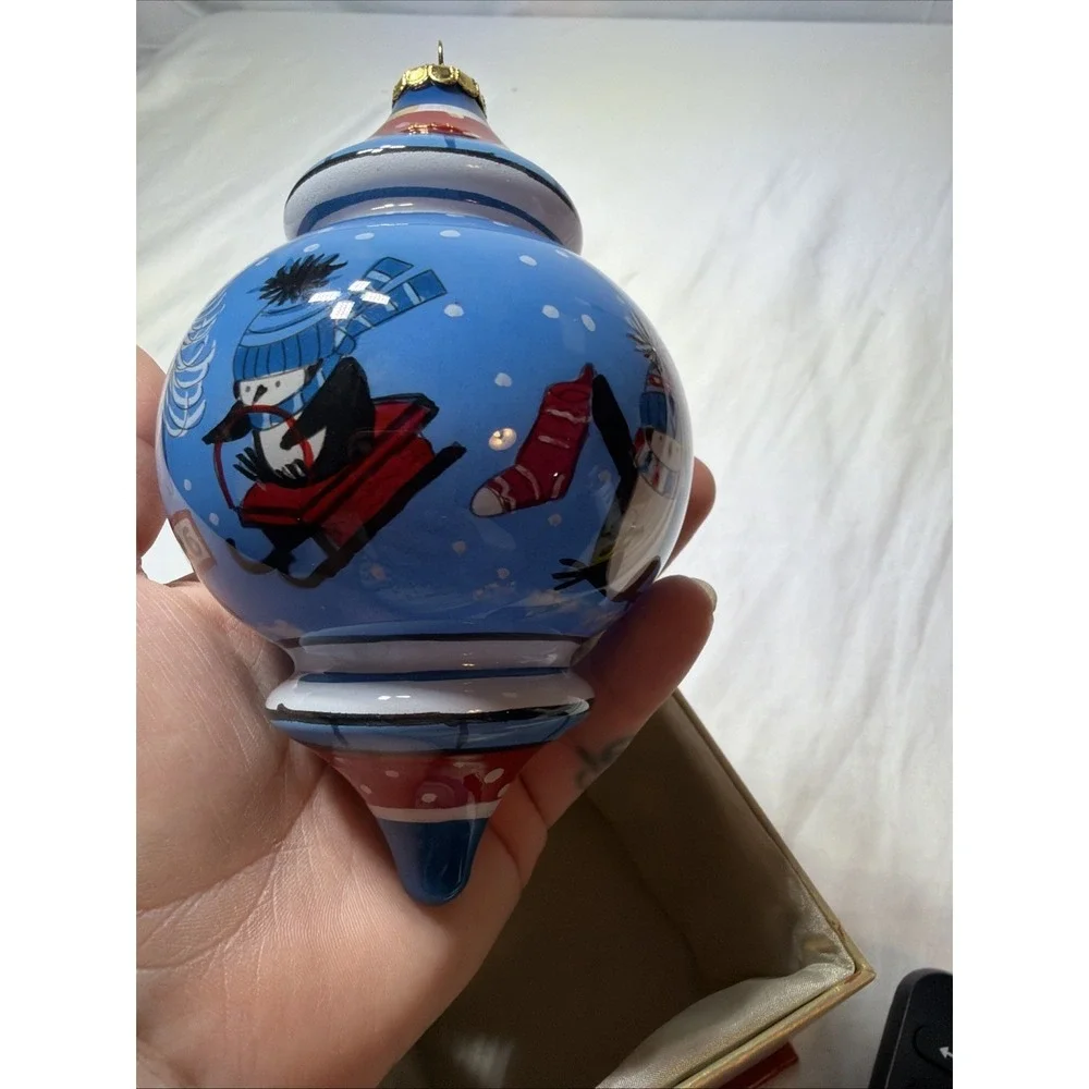 Li Bien Pier 1 Ornament Christmas Penguins, Igloo & Sledding with Gifts 2016 -3